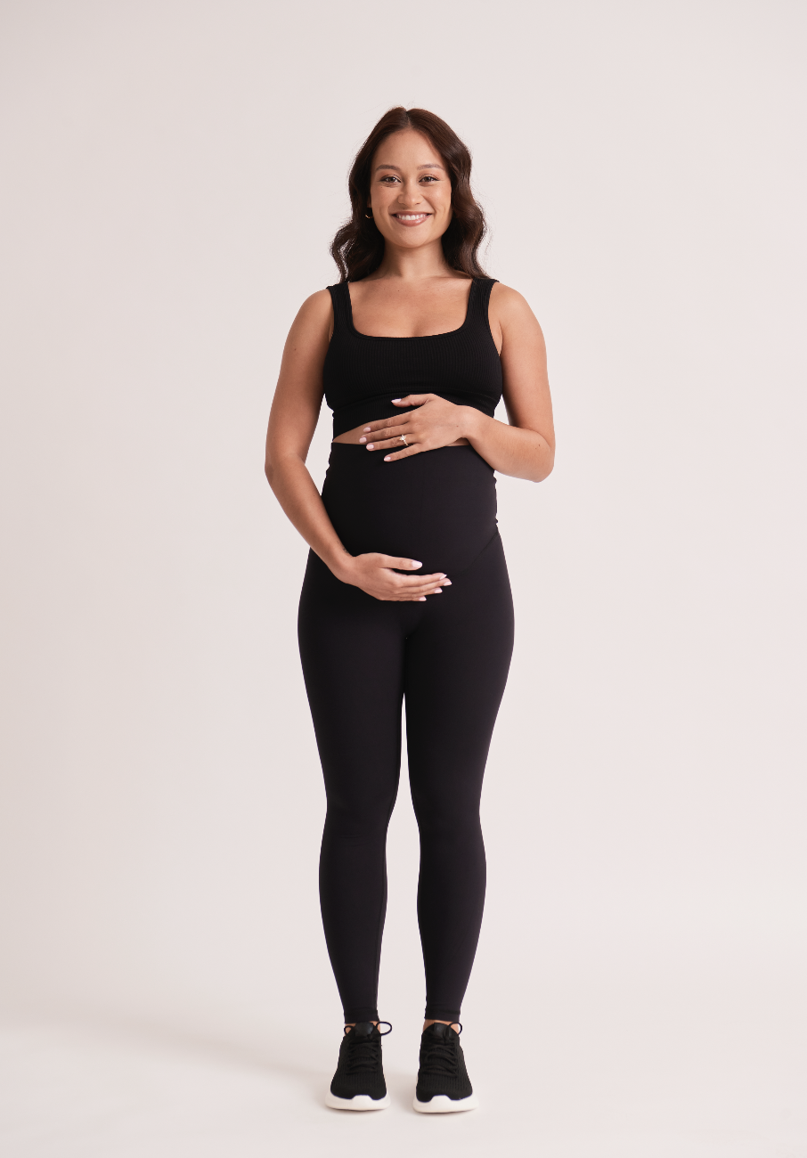 High waisted top leggings while pregnant