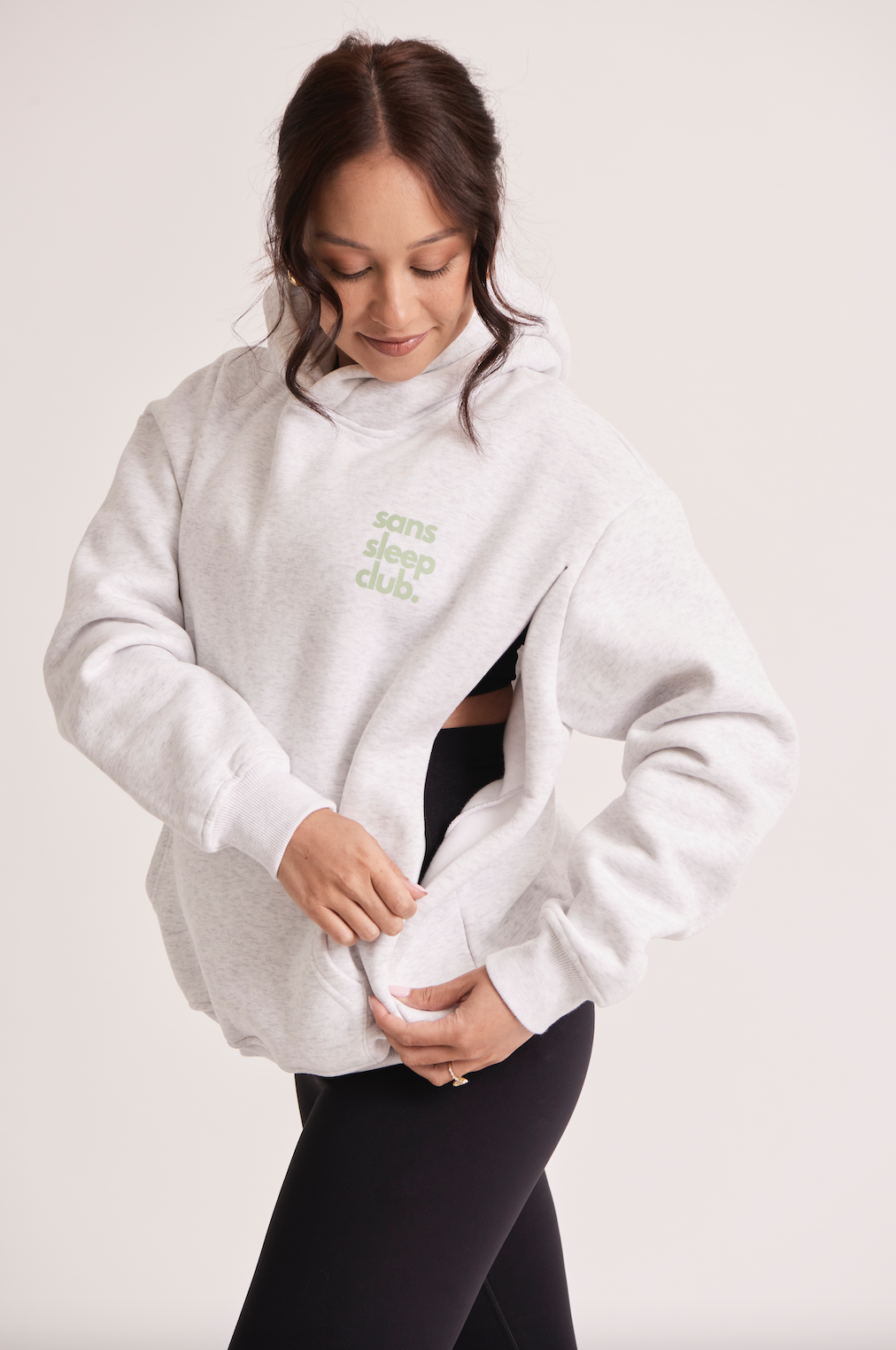 Marble Grey Breastfeeding Hoodie