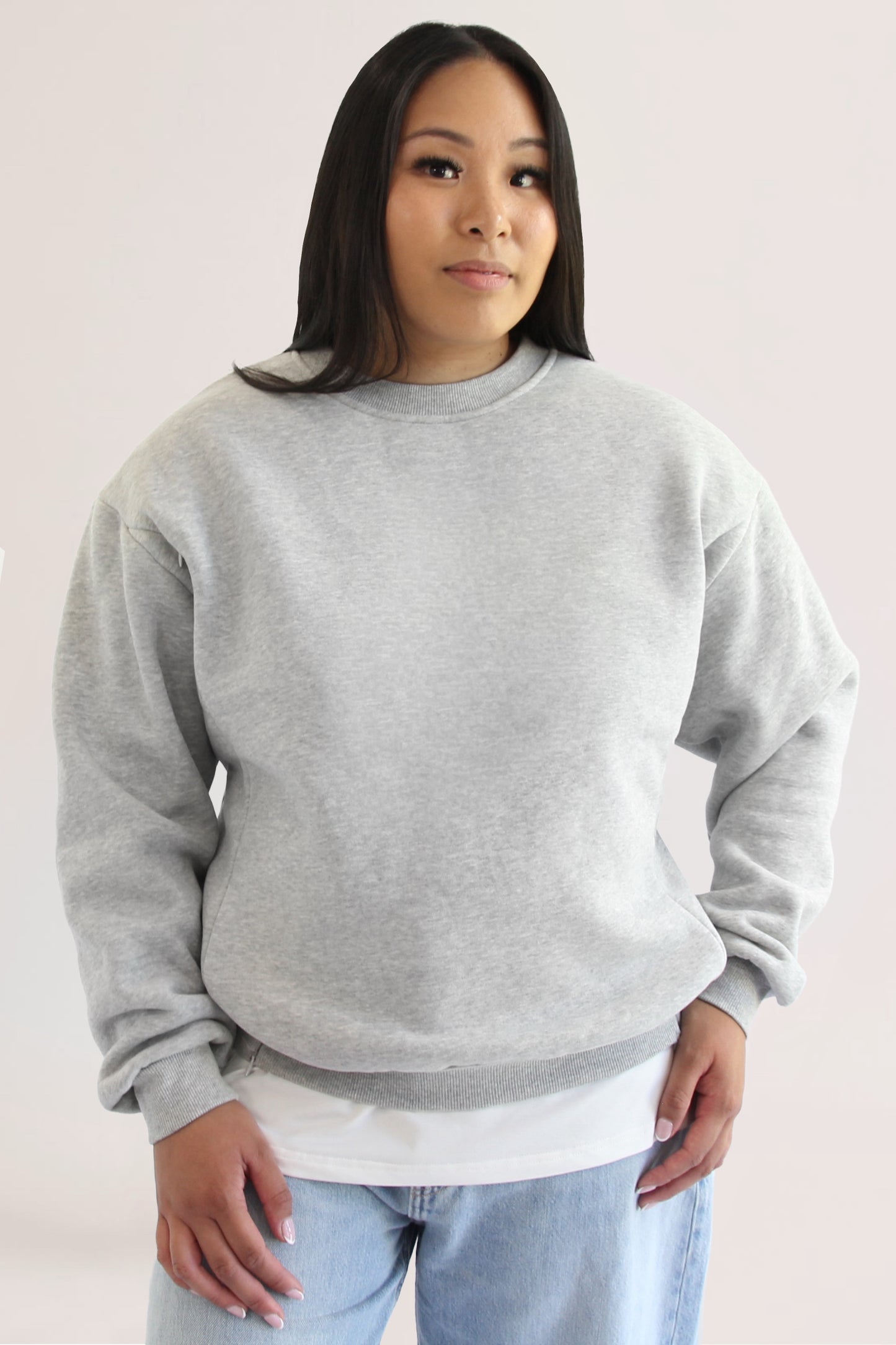 Grey Breastfeeding Crewneck